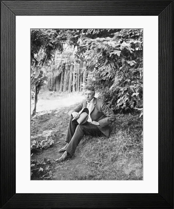 Framed Print : Ambrose Bierce Seated Under Tree Framed Print : Ambrose Bierce Seated Under Tree