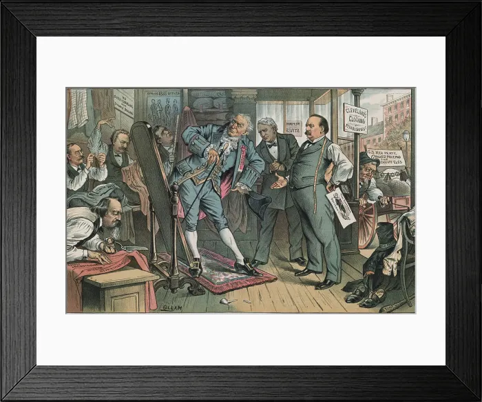 Framed Print : Spectators and President Grover Cleveland Measuring Democracy Framed Print : Spectators and President Grover Cleveland Measuring Democracy