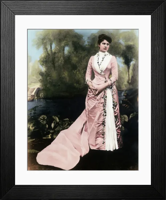 Framed Print : Mrs. Grover Cleveland In A Formal Dress Framed Print : Mrs. Grover Cleveland In A Formal Dress