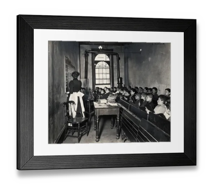 Framed Print : Teacher Instructing Schoolboys in Small Classroom Framed Print : Teacher Instructing Schoolboys in Small Classroom