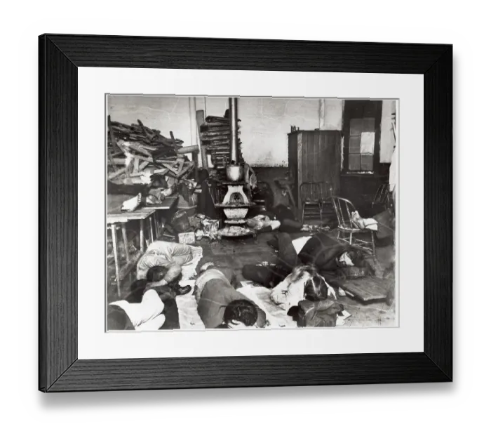 Framed Print : Homeless People Sleeping in Shelter Framed Print : Homeless People Sleeping in Shelter