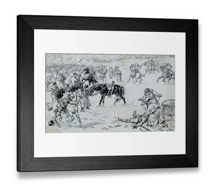 Framed Print : Scene From Te Riel Rebellion