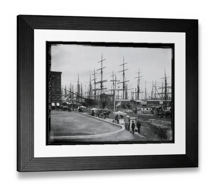Framed Print : Shipping At Port; Ships, Masts Framed Print : Shipping At Port; Ships, Masts