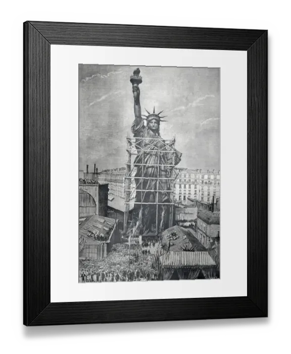 Framed Print : Statue of Liberty Being Prepared for Shipment Framed Print : Statue of Liberty Being Prepared for Shipment