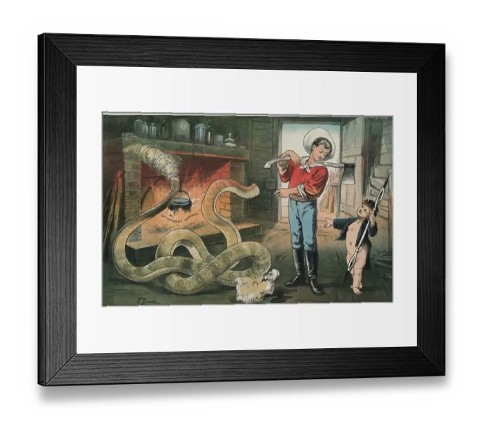 Framed Print : Roscoe Conkling Caricature Beheaded for Government Pot Framed Print : Roscoe Conkling Caricature Beheaded for Government Pot