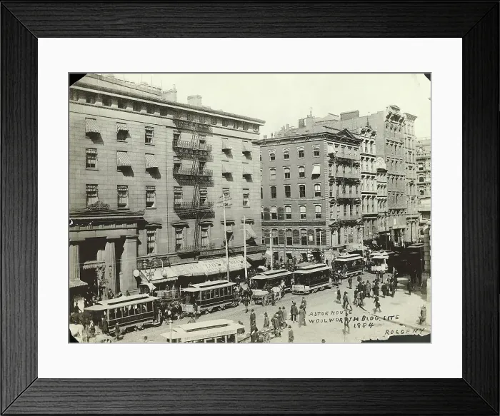 Framed Print : Streetcars Outside the Astor House Hotel Framed Print : Streetcars Outside the Astor House Hotel