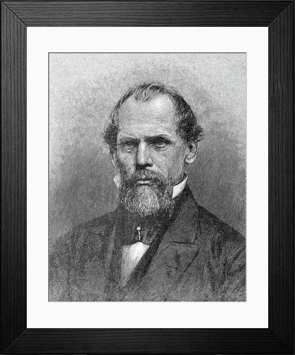 Framed Print : Engraving of John A. Roebling Framed Print : Engraving of John A. Roebling