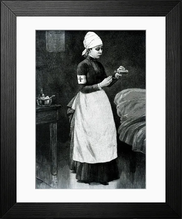 Framed Print : Nrse At The Red Cross Society Framed Print : Nrse At The Red Cross Society