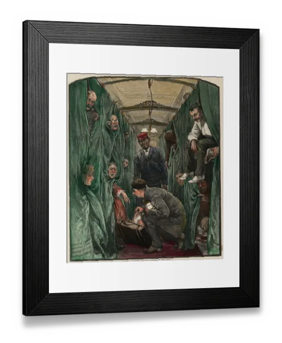 Framed Print : Conductor and Inspector During Baggage Search Routine Framed Print : Conductor and Inspector During Baggage Search Routine