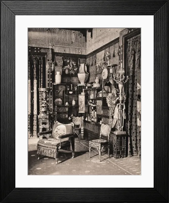 Framed Print : Corner of Japanese Gallery in Vanderbilt Mansion