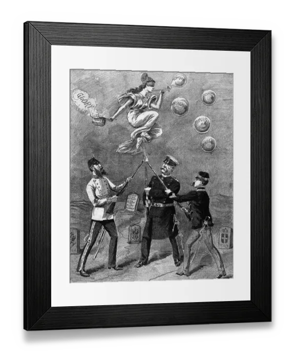 Framed Print : France as Victim of Triple Alliance Framed Print : France as Victim of Triple Alliance