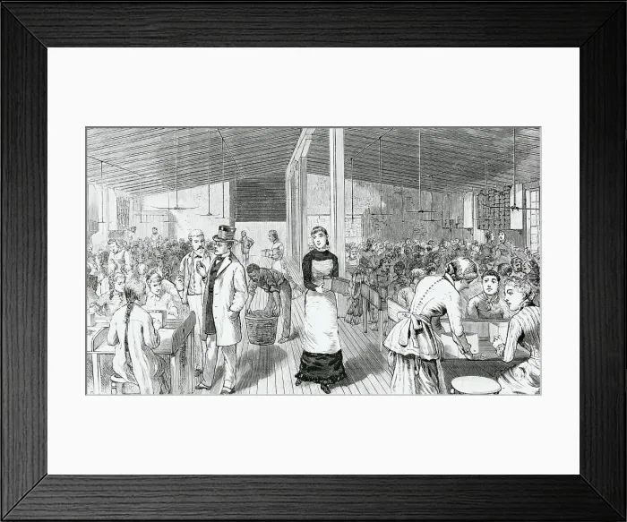Framed Print : Women Working in Cigarette Room Framed Print : Women Working in Cigarette Room