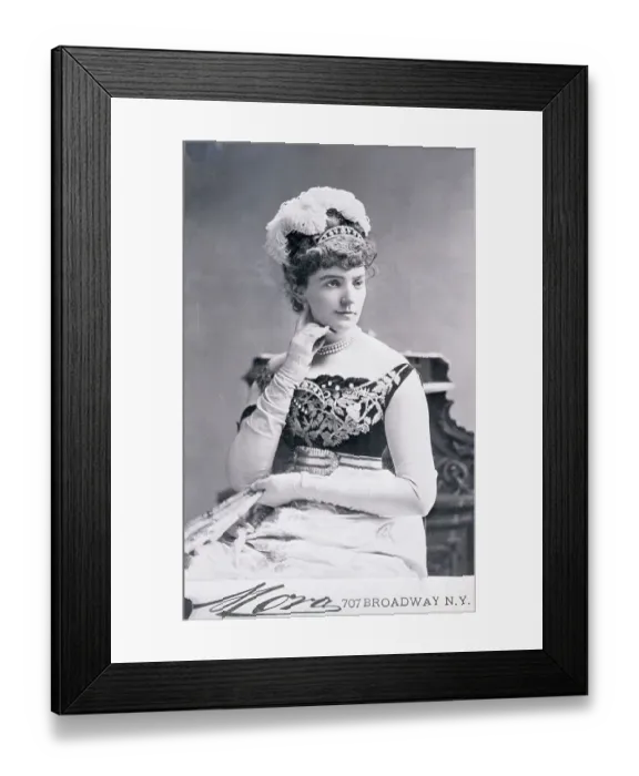 Framed Print : Mrs. Neilson Poses in Costume at Ball Framed Print : Mrs. Neilson Poses in Costume at Ball