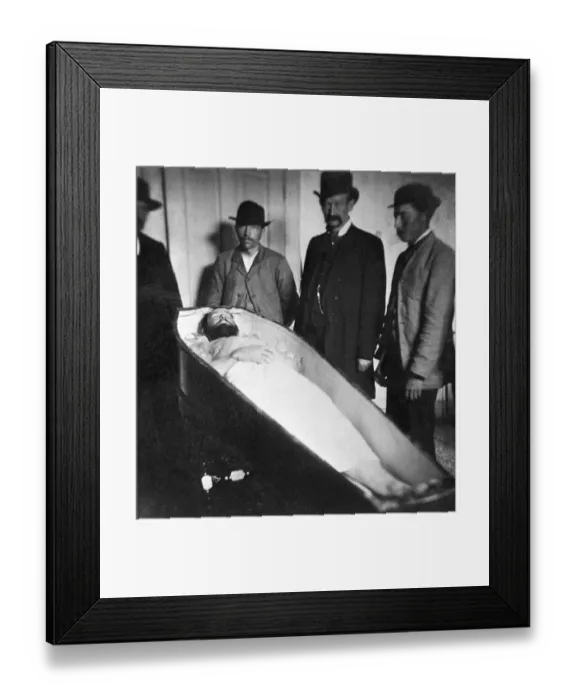 Framed Print : Jesse James in His Coffin Framed Print : Jesse James in His Coffin