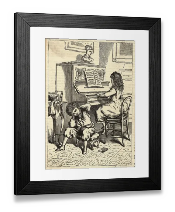 Framed Print : Girl Playing the Piano Framed Print : Girl Playing the Piano