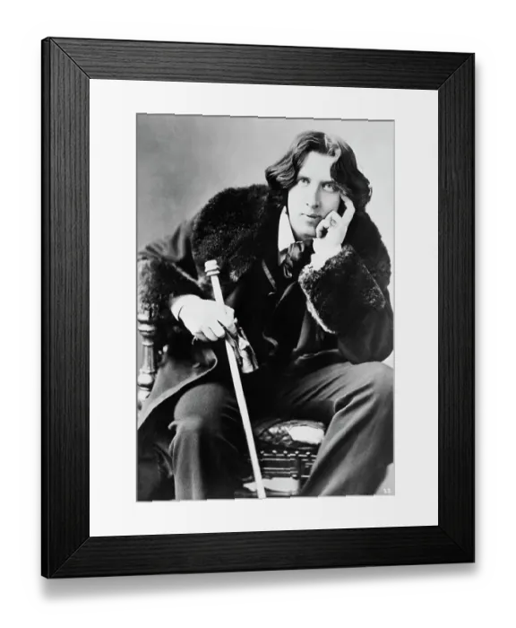 Framed Print : Portrait of Oscar Wilde with Cane Framed Print : Portrait of Oscar Wilde with Cane