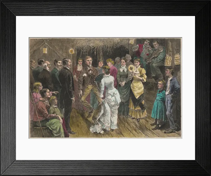 Framed Print : Tenants During Boarding House Get Together Framed Print : Tenants During Boarding House Get Together