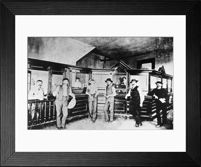 Framed Print : Scene Inside Frontier Bank Framed Print : Scene Inside Frontier Bank