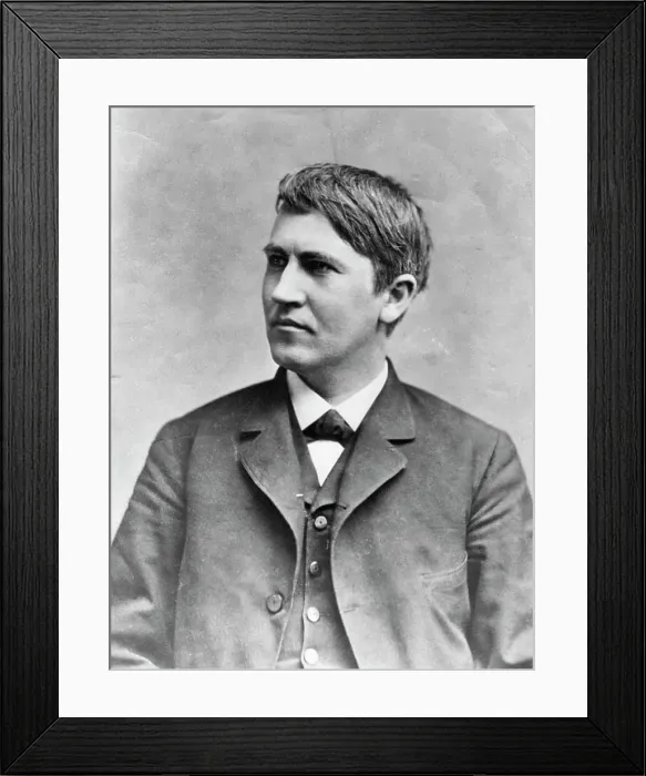 Framed Print : Young Inventor Thomas Alva Edison Framed Print : Young Inventor Thomas Alva Edison