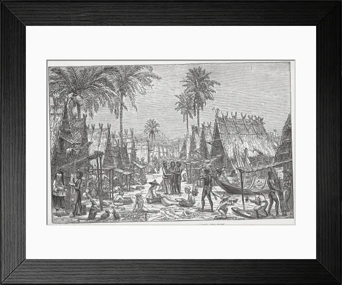 Framed Print : Early Street Scene in Malaysia Framed Print : Early Street Scene in Malaysia