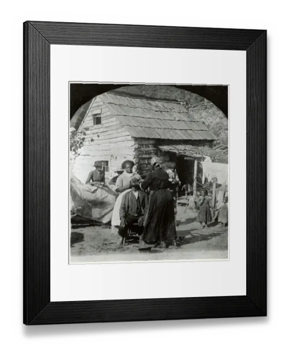 Framed Print : Woman Pulling Tooth in Yard Framed Print : Woman Pulling Tooth in Yard
