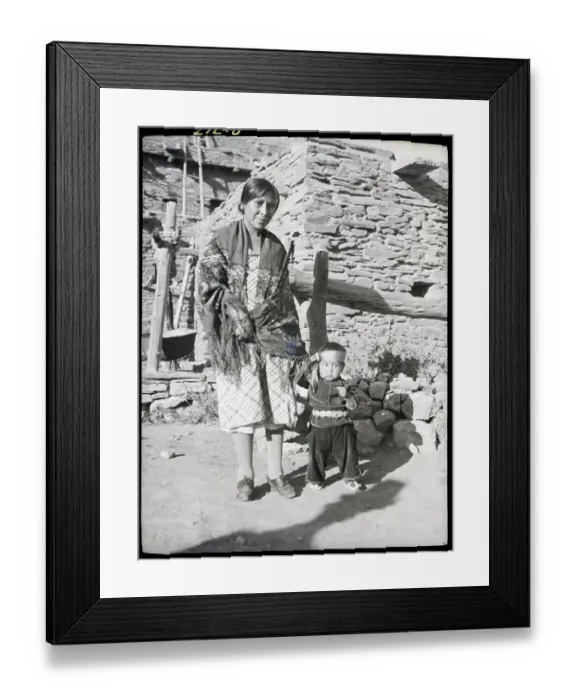 Framed Print : Hopi Mother and Child Framed Print : Hopi Mother and Child