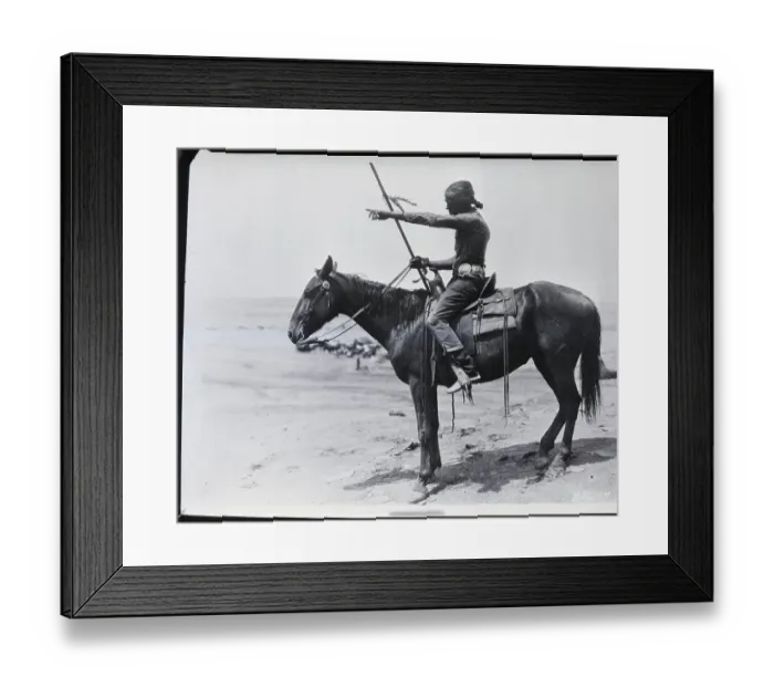 Framed Print : Hopi Indian on Horse Framed Print : Hopi Indian on Horse