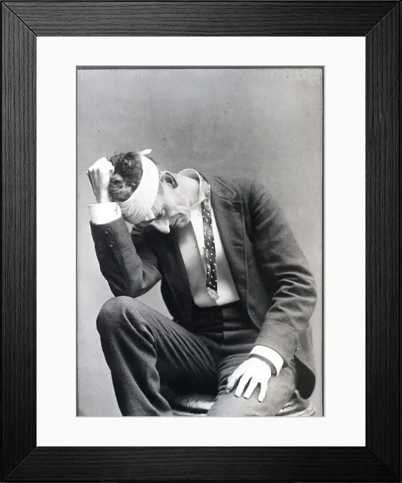 Framed Print : Despair. (Original Caption). The Mood of Man Framed Print : Despair. (Original Caption). The Mood of Man