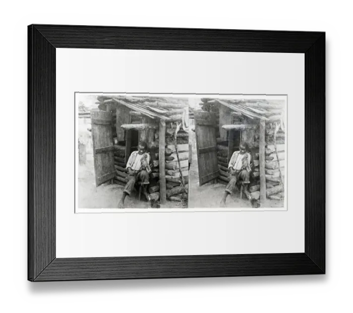 Framed Print : African-American Youth Seated Playing Violin Framed Print : African-American Youth Seated Playing Violin