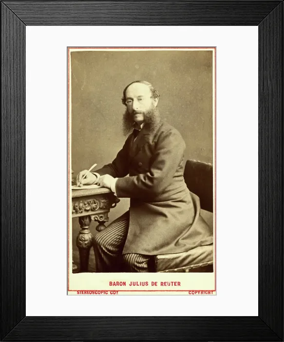 Framed Print : Baron Paul Julius Von Reuter Seated Framed Print : Baron Paul Julius Von Reuter Seated