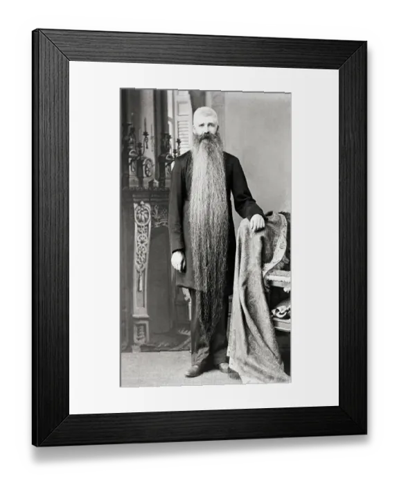 Framed Print : Man with Very Long Beard Framed Print : Man with Very Long Beard