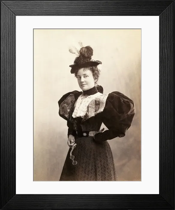 Framed Print : Portrait of a Woman in 19th Century Clothing Framed Print : Portrait of a Woman in 19th Century Clothing