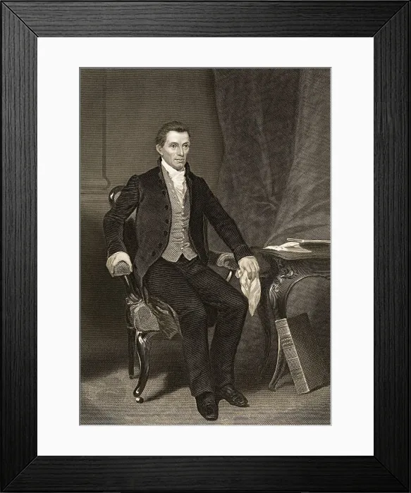 Framed Print : Portrait of Former United States President James Monroe Framed Print : Portrait of Former United States President James Monroe