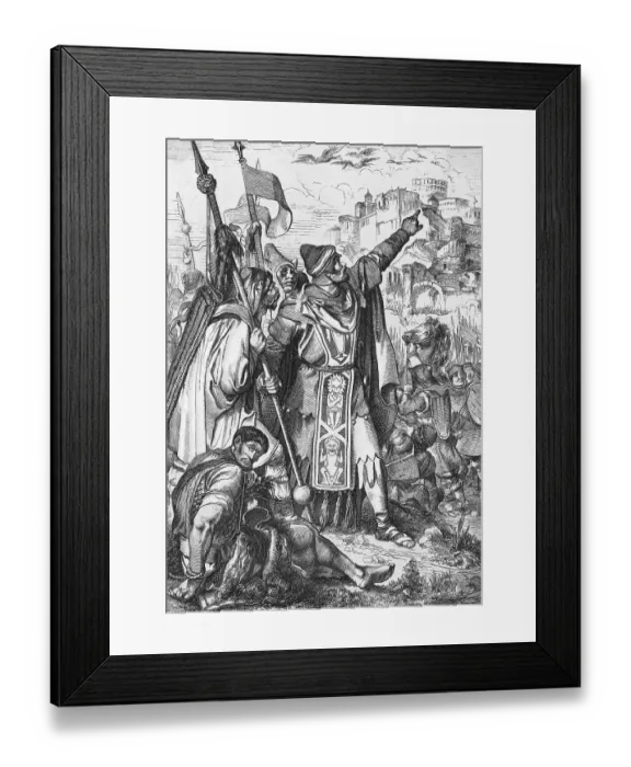 Framed Print : Atilla the Hun Conquering Town Framed Print : Atilla the Hun Conquering Town