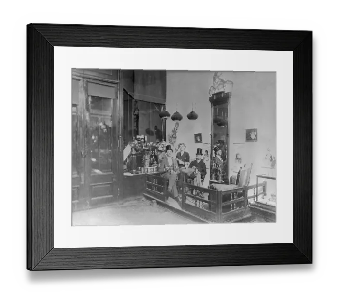 Framed Print : Group at an Ice Cream Parlor Framed Print : Group at an Ice Cream Parlor