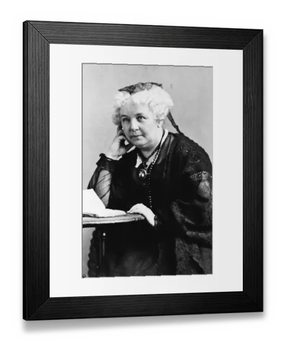 Framed Print : Elizabeth Stanton Reading at Table Framed Print : Elizabeth Stanton Reading at Table