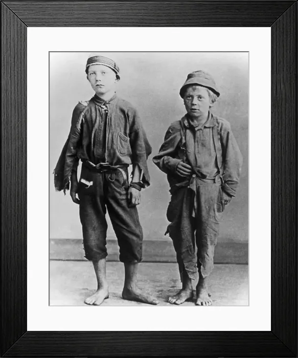 Framed Print : Two Homeless Boys Framed Print : Two Homeless Boys