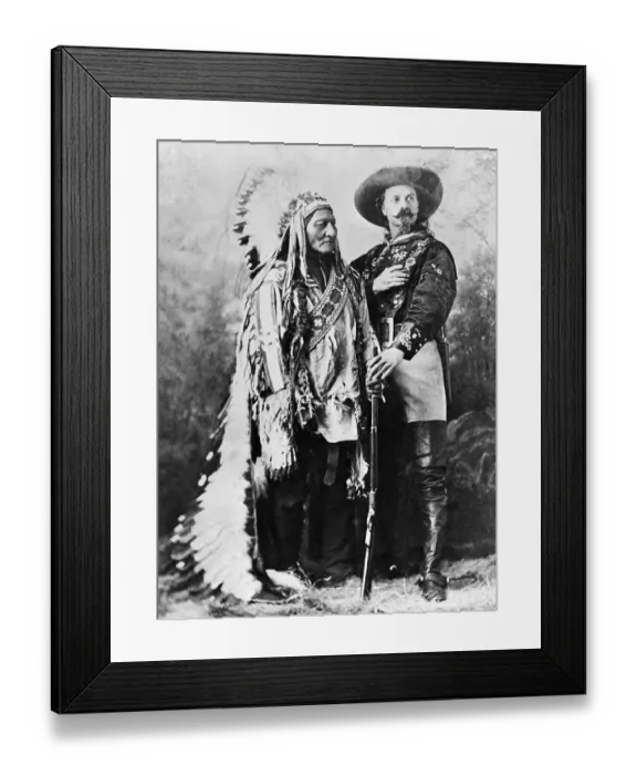 Framed Print : Sitting Bull and Buffalo Bill Cody Framed Print : Sitting Bull and Buffalo Bill Cody