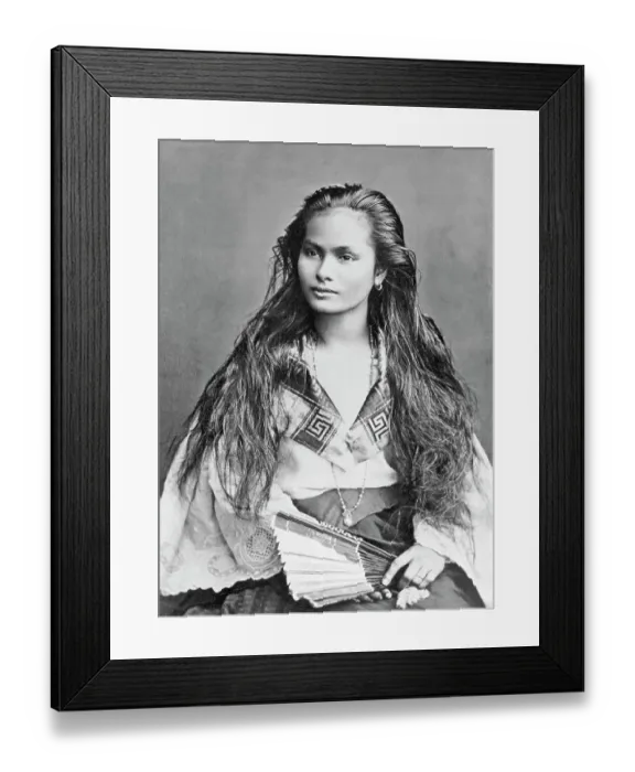 Framed Print : Young Filipino Woman Wearing Spanish Style Clothing Framed Print : Young Filipino Woman Wearing Spanish Style Clothing