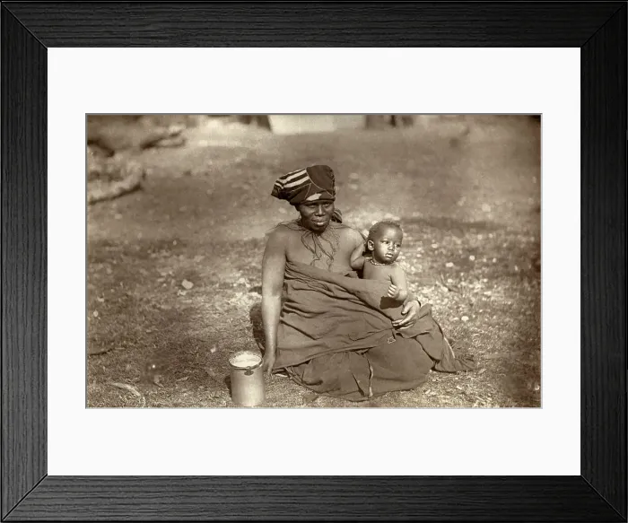 Framed Print : South African Woman and Child Framed Print : South African Woman and Child