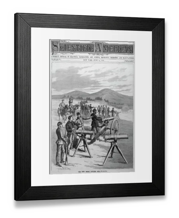 Framed Print : Cover Of Magazine With New Gatling Gun Framed Print : Cover Of Magazine With New Gatling Gun