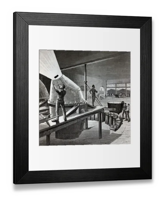 Framed Print : Machinery For Making Steel Framed Print : Machinery For Making Steel