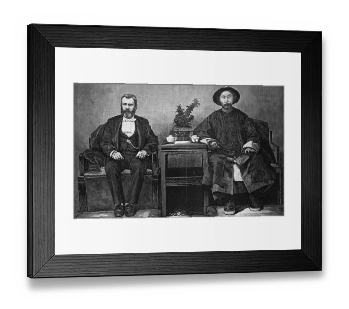 Framed Print : General Grant Seated with Li Hung Chang Framed Print : General Grant Seated with Li Hung Chang