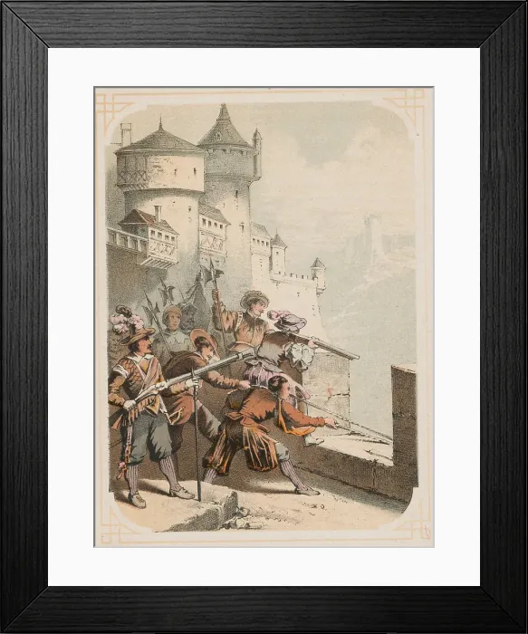 Framed Print : Zweibrucken Takeover Efforts by Armed Men on Roof Framed Print : Zweibrucken Takeover Efforts by Armed Men on Roof