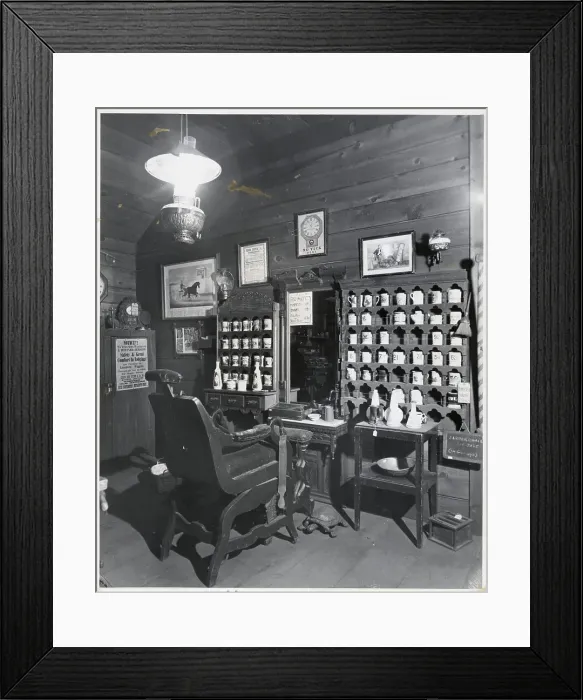 Framed Print : Country Barber Shop Of 1878 Framed Print : Country Barber Shop Of 1878