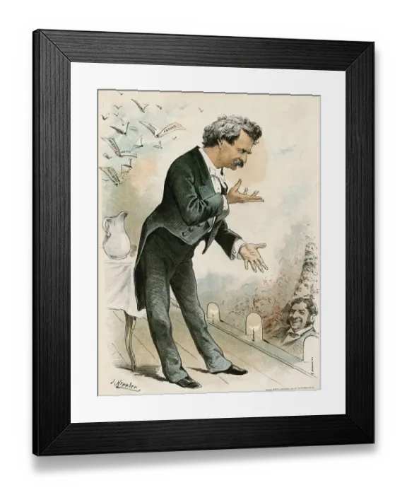 Framed Print : Mark Twain Performing Framed Print : Mark Twain Performing