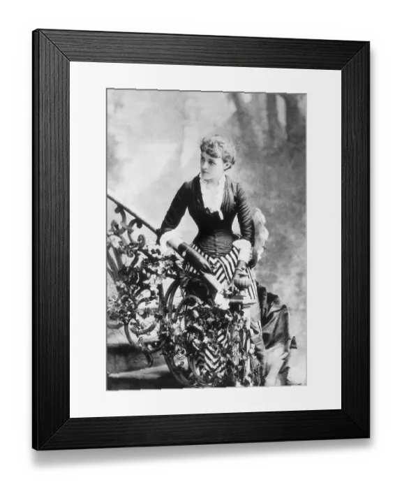 Framed Print : Edith Wharton on Stairway Framed Print : Edith Wharton on Stairway
