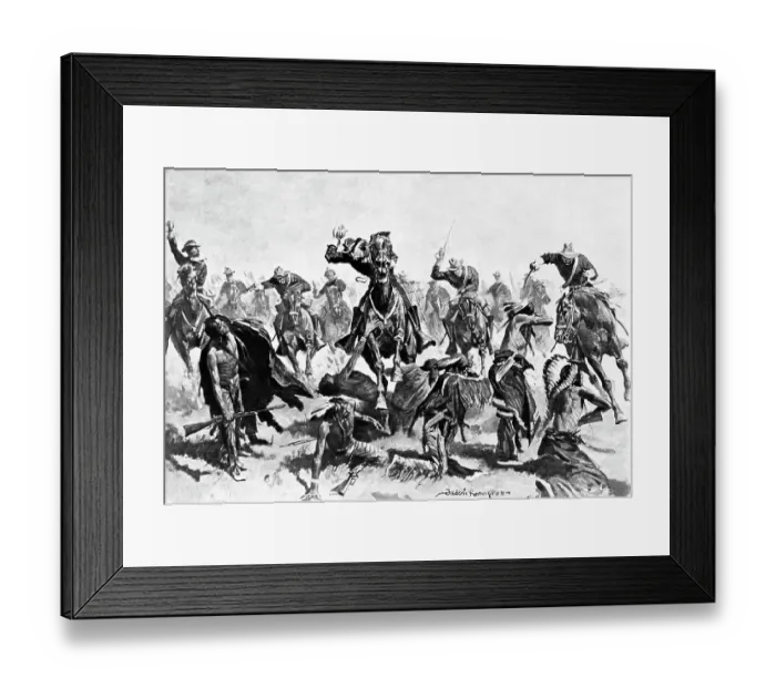 Framed Print : Custers Last Charge At Little Big Horn