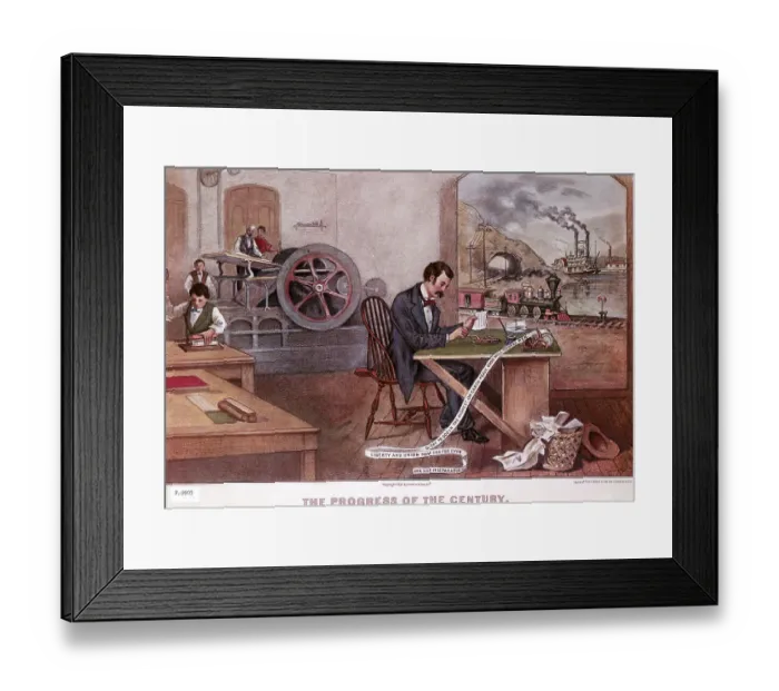Framed Print : The Progress of the Century by Currier & Ives Framed Print : The Progress of the Century by Currier & Ives