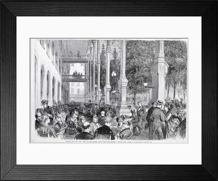 Framed Print : Engraving Of Crowd At Concert Framed Print : Engraving Of Crowd At Concert
